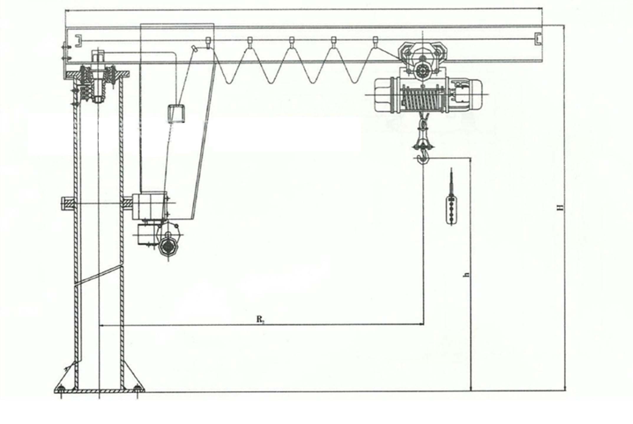 BZD型起重機(jī)，懸臂吊，懸臂起重機(jī)，定柱式起重機(jī)，起重機(jī)，定柱式懸臂起重機(jī)，定柱式懸臂吊<m met-id=26 met-table=product met-field=keywords></m>