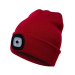 Unisex Warm Winter Knitted Beanie with Optional LED Light