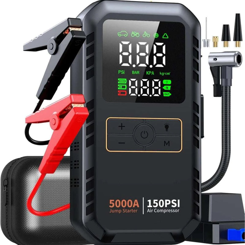 4-in-1 Jump Starter and150PSI Tire Inflator with Power Bank