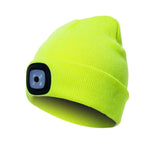 Unisex Warm Winter Knitted Beanie with Optional LED Light