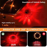 USB Rechargeable LED Road Flares, 3-Pack with Magnetic Base
