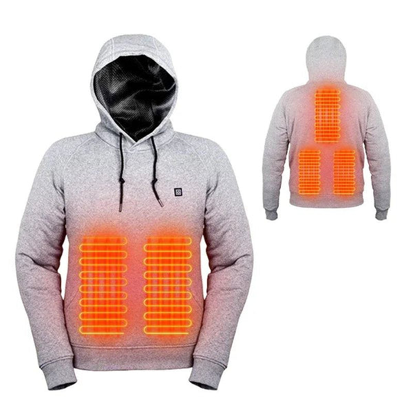 Rechargeable Heated Hoodie for Winter Outdoor Activities